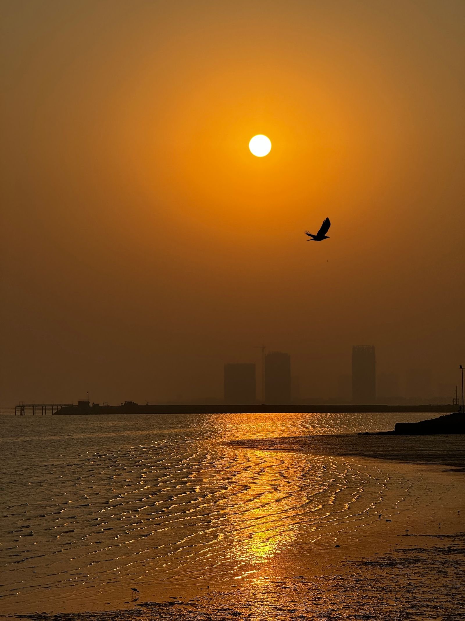 Karachi skyline at sunset